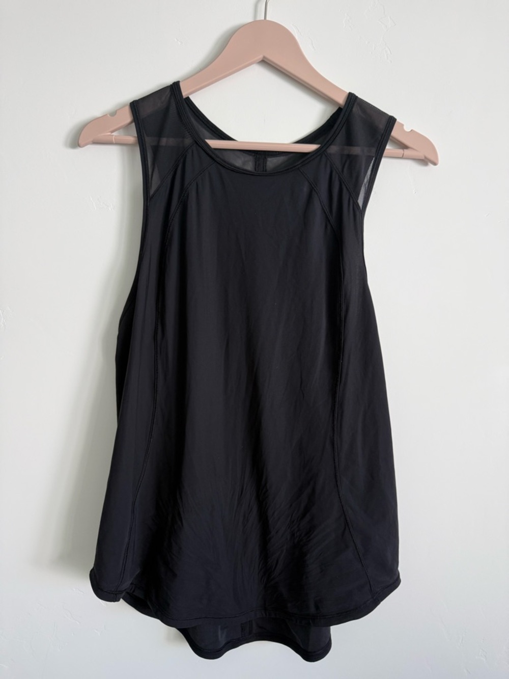lululemon athletica Black Mesh-Yoke Tank Top